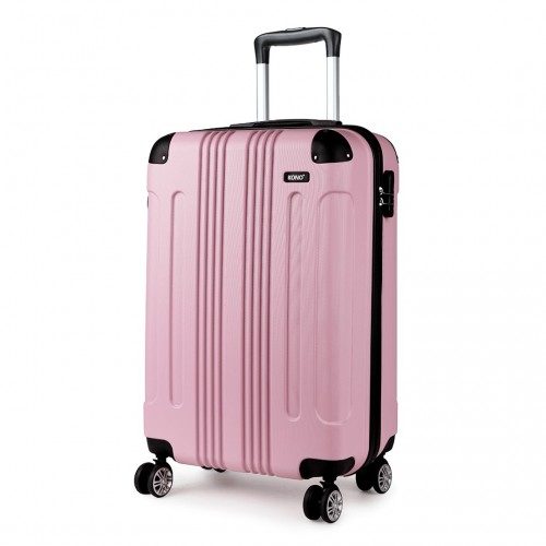 Kono 19 Inch ABS Hard Shell Suitcase Luggage - Lightweight, Durable, and Stylish in Pink