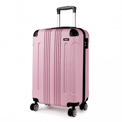 Kono 19 Inch ABS Hard Shell Suitcase Luggage - Lightweight, Durable, and Stylish in Pink