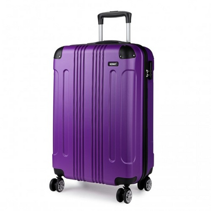 Kono 19 Inch ABS Hard Shell Suitcase Luggage - Purple | Lightweight & Durable