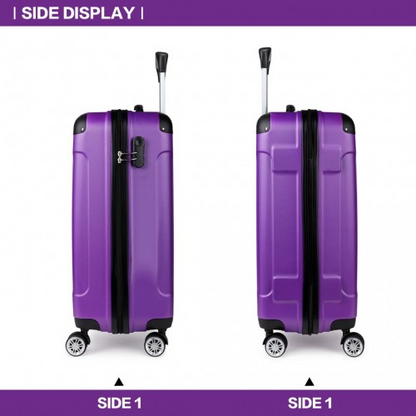 Kono 19 Inch ABS Hard Shell Suitcase Luggage - Purple | Lightweight & Durable