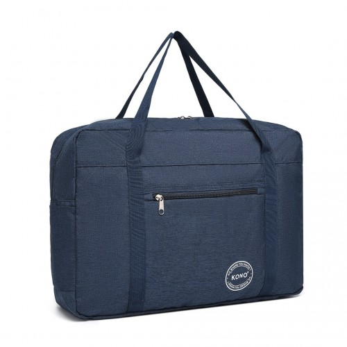 Kono Foldable Waterproof Storage Cabin Travel Handbag - Navy | EQ2308