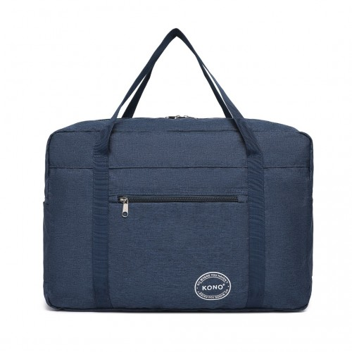 Kono Foldable Waterproof Storage Cabin Travel Handbag - Navy | EQ2308