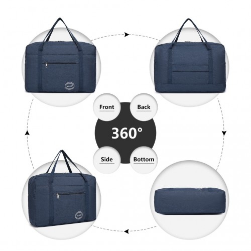 Kono Foldable Waterproof Storage Cabin Travel Handbag - Navy | EQ2308
