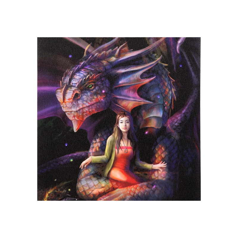 19x25cm Spirit Dragon Canvas Wall Print Plaque by Anne Stokes