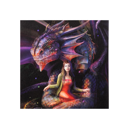 19x25cm Spirit Dragon Canvas Wall Print Plaque by Anne Stokes