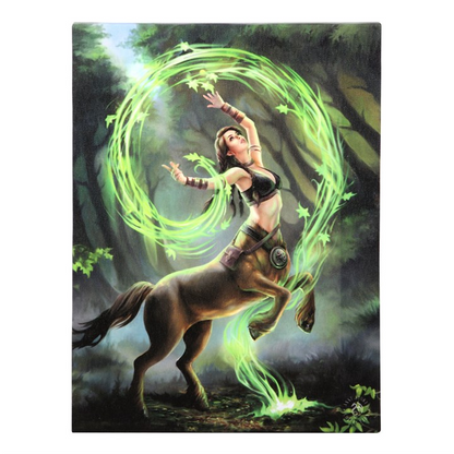 19x25cm Earth Element Sorceress Canvas Wall Print Plaque by Anne Stokes
