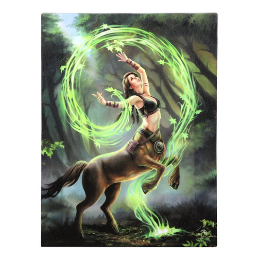 19x25cm Earth Element Sorceress Canvas Wall Print Plaque by Anne Stokes