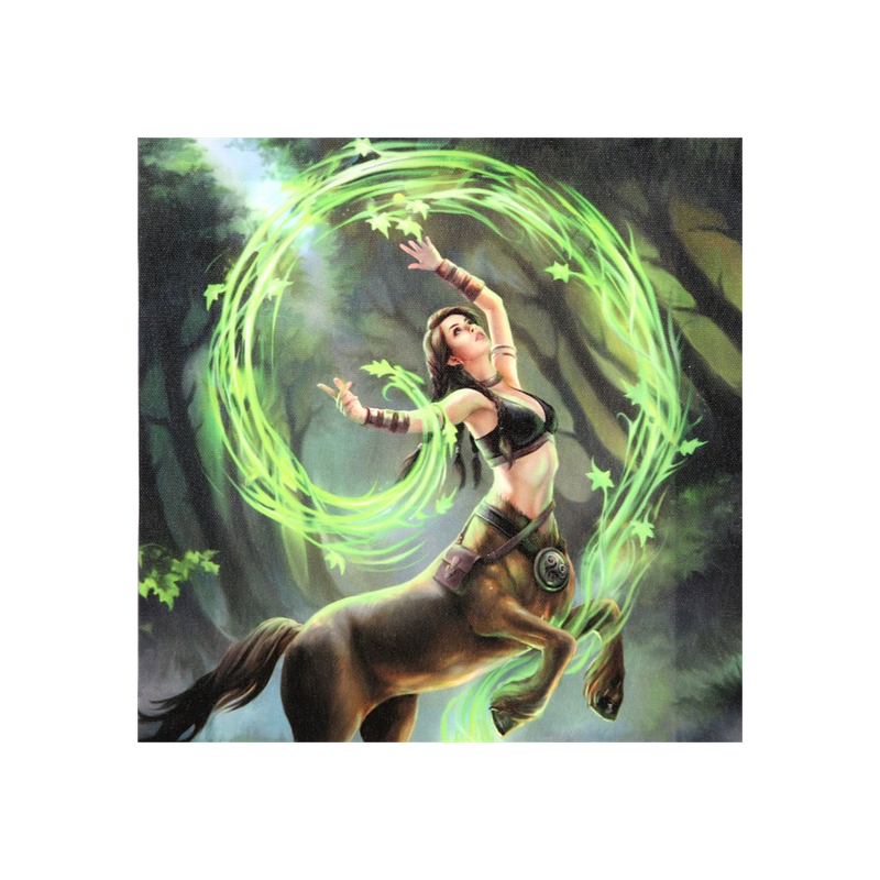 19x25cm Earth Element Sorceress Canvas Wall Print Plaque by Anne Stokes