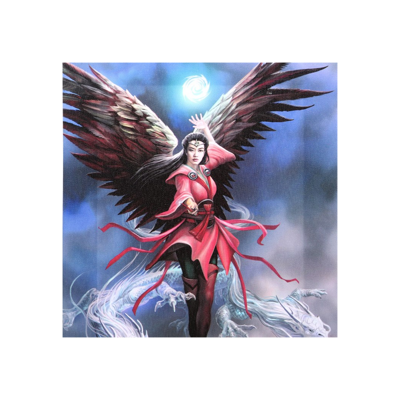 19x25cm Air Element Sorceress Canvas Wall Print Plaque by Anne Stokes