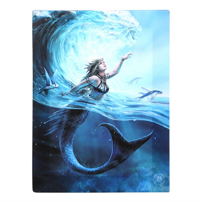 19x25cm Water Element Sorceress Canvas Wall Print Plaque by Anne Stokes