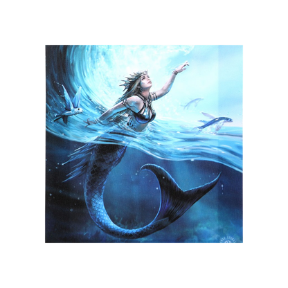 19x25cm Water Element Sorceress Canvas Wall Print Plaque by Anne Stokes