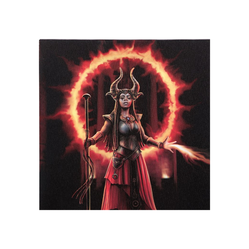 19x25cm Fire Element Sorceress Canvas Wall Print Plaque by Anne Stokes