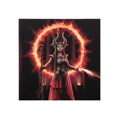 19x25cm Fire Element Sorceress Canvas Wall Print Plaque by Anne Stokes
