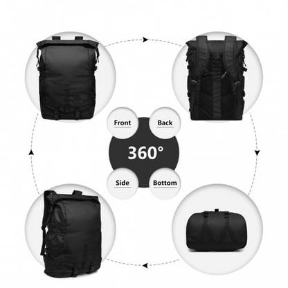 Kono Large Capacity Basketball Sports Fitness Backpack - Black | EQ2302