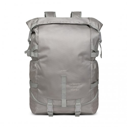 Kono Large Capacity Basketball Sports Fitness Backpack - Grey | EQ2302