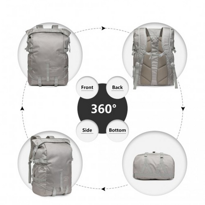 Kono Large Capacity Basketball Sports Fitness Backpack - Grey | EQ2302
