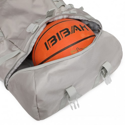 Kono Large Capacity Basketball Sports Fitness Backpack - Grey | EQ2302