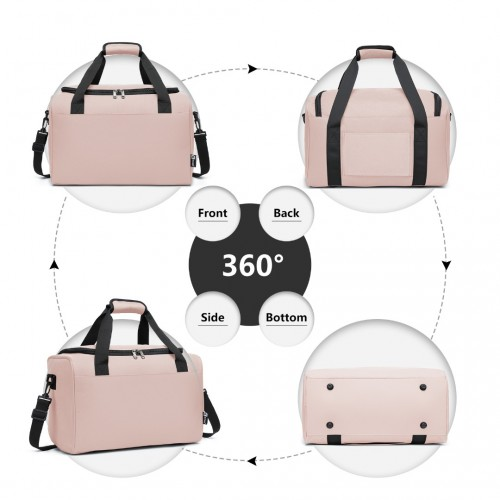 Kono Structured Travel Duffle Bag - Pink | Durable & Stylish