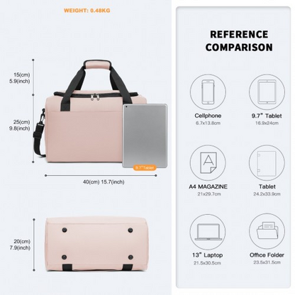 Kono Structured Travel Duffle Bag - Pink | Durable & Stylish