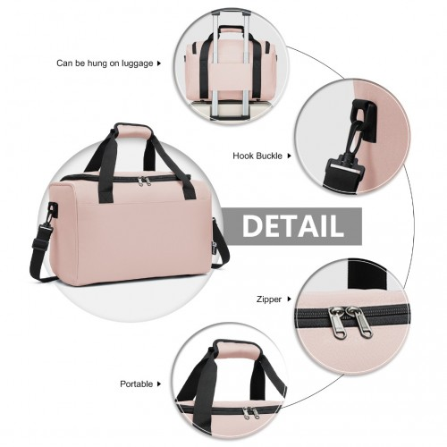 Kono Structured Travel Duffle Bag - Pink | Durable & Stylish