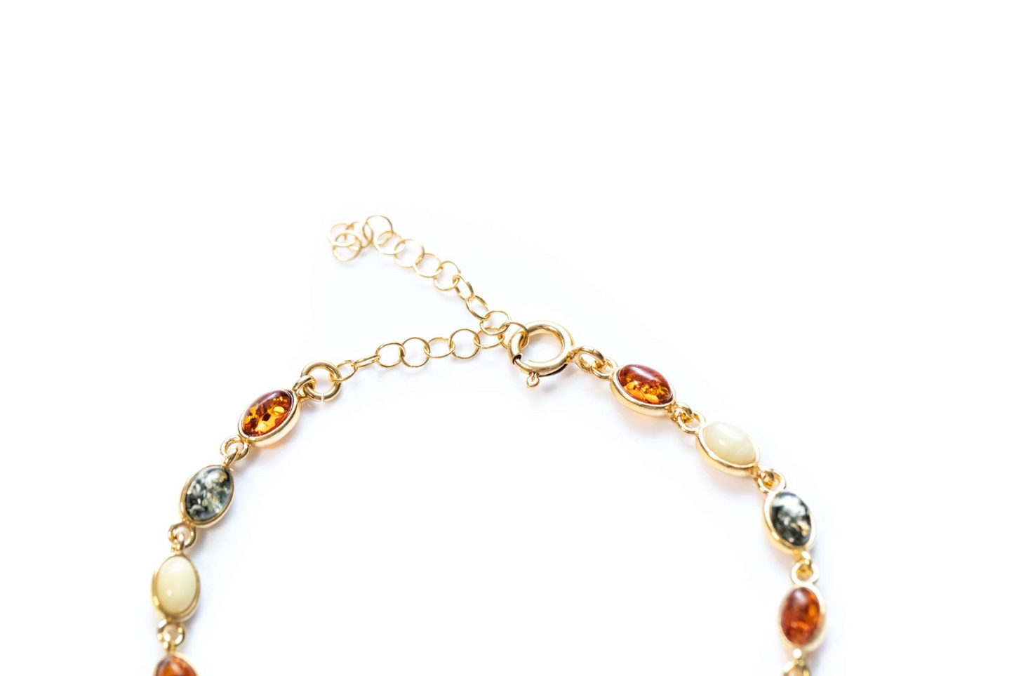Multicoloured Gold Oval Bracelet
