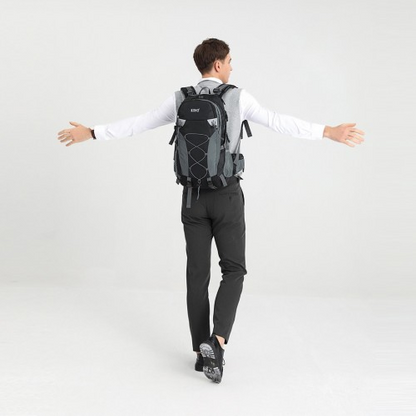 Kono Multi Functional Outdoor Hiking Backpack with Rain Cover - 40L Grey - Ideal for Hiking, Camping, Travel