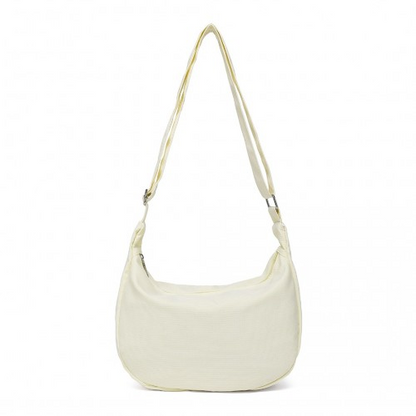 Water-resistant Portable Crescent Shoulder Cross Body Bag - Beige | Lightweight & Stylish