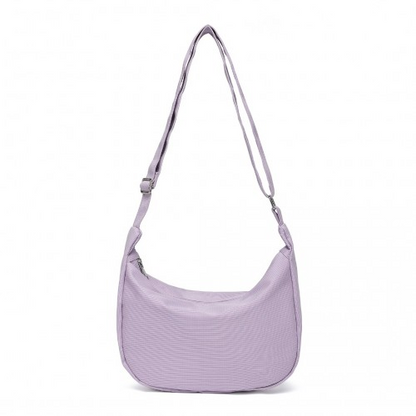 Stylish Water-resistant Portable Crescent Shoulder Cross Body Bag - Purple