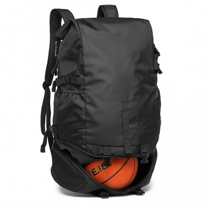 Kono Large Capacity Basketball Sports Fitness Backpack - Black | EQ2302
