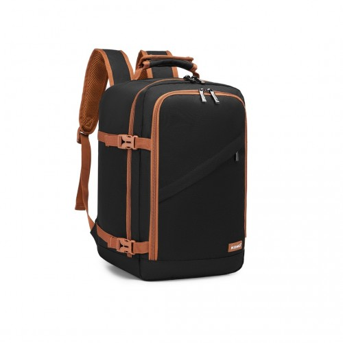 Kono Lightweight Cabin Bag Travel Business Backpack - Black And Brown | EM2231S