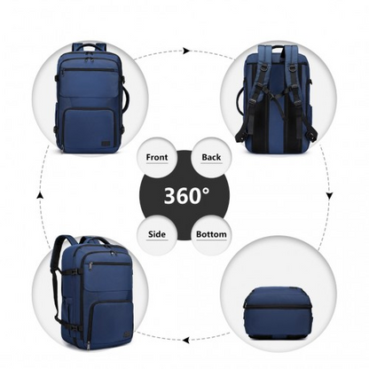 Kono Multifunctional Portable Travel Backpack Cabin Luggage Bag - Navy | EM2207