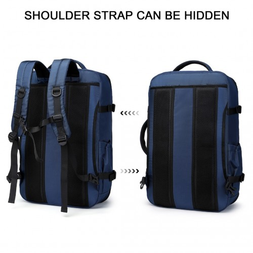 Kono Multifunctional Portable Travel Backpack Cabin Luggage Bag - Navy | EM2207