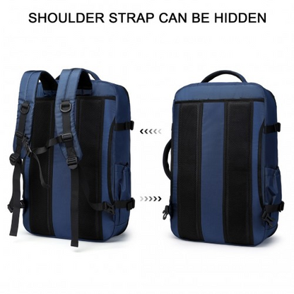 Kono Multifunctional Portable Travel Backpack Cabin Luggage Bag - Navy | EM2207