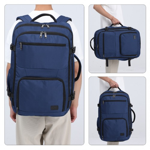 Kono Multifunctional Portable Travel Backpack Cabin Luggage Bag - Navy | EM2207
