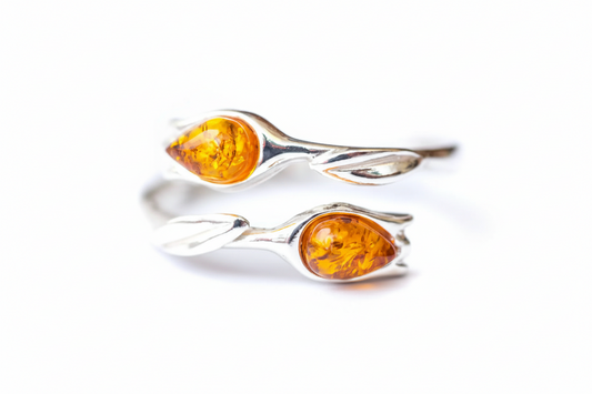 Amber Tulip Ring