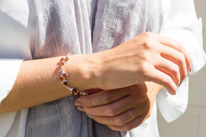 Amber Statement Leaf Link Bracelet