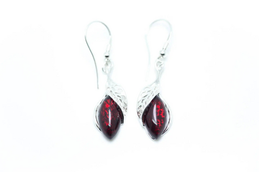 Fancy Top Cherry Dangle Earrings