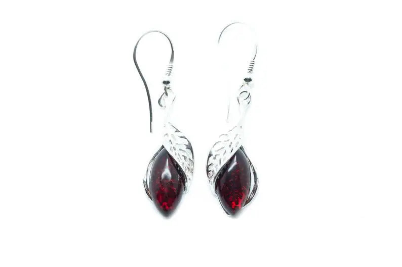 Fancy Top Cherry Dangle Earrings
