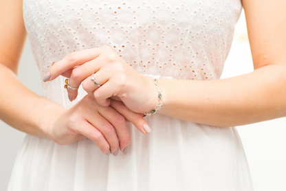 Green Amber Infinity Bracelet