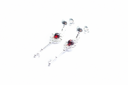 Cherry Amber Key Earrings