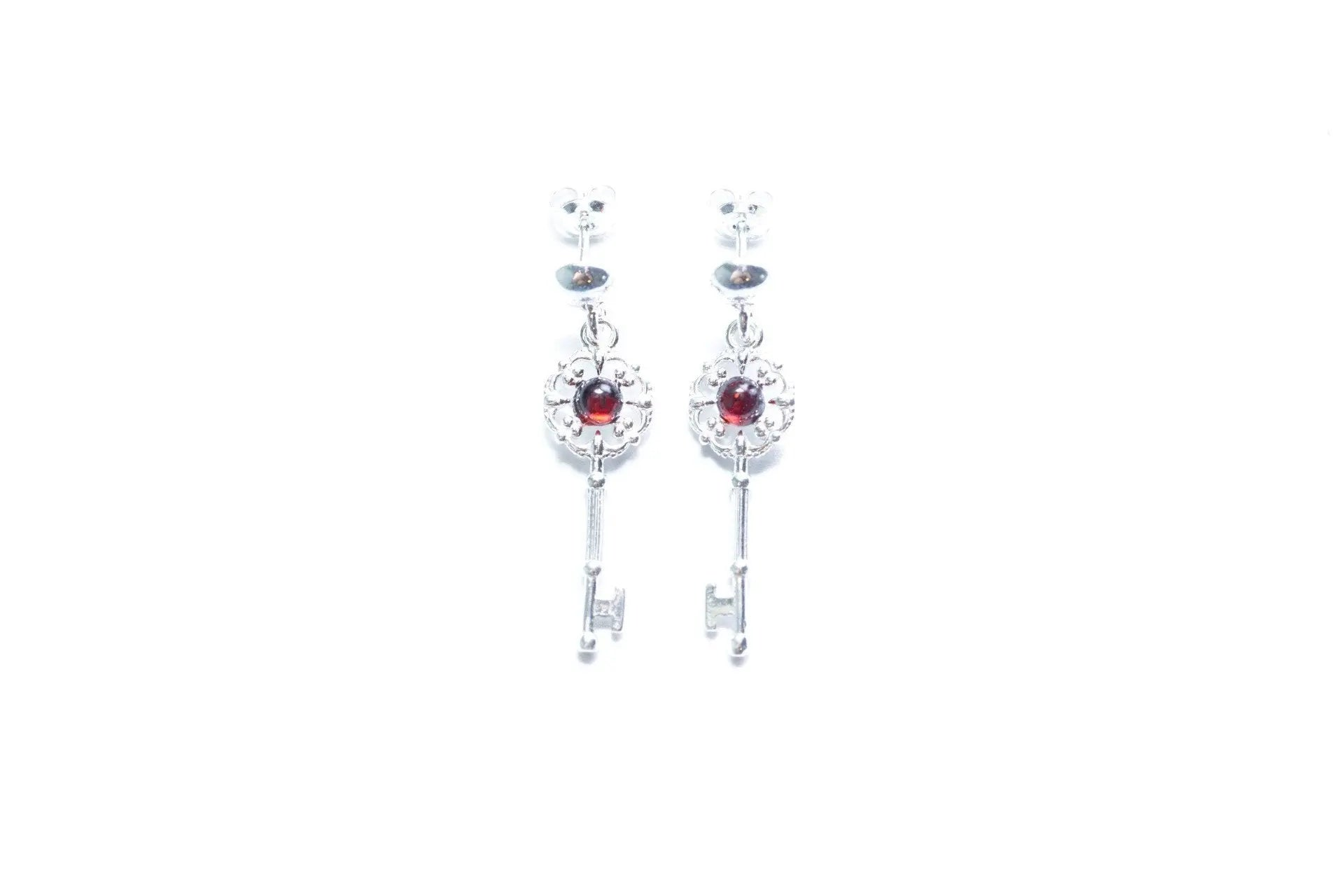 Cherry Amber Key Earrings