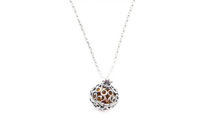 Silver Filigree Locket Necklace