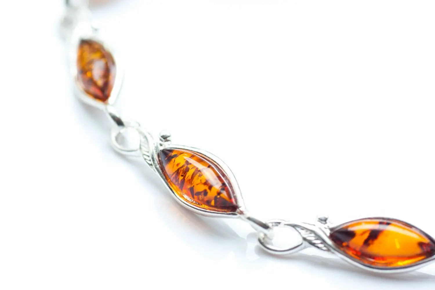 Classic Amber Leaf Bracelet