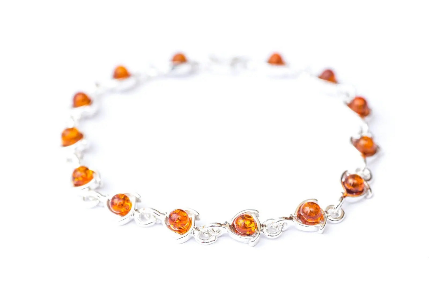 Fine Amber Link Bracelet