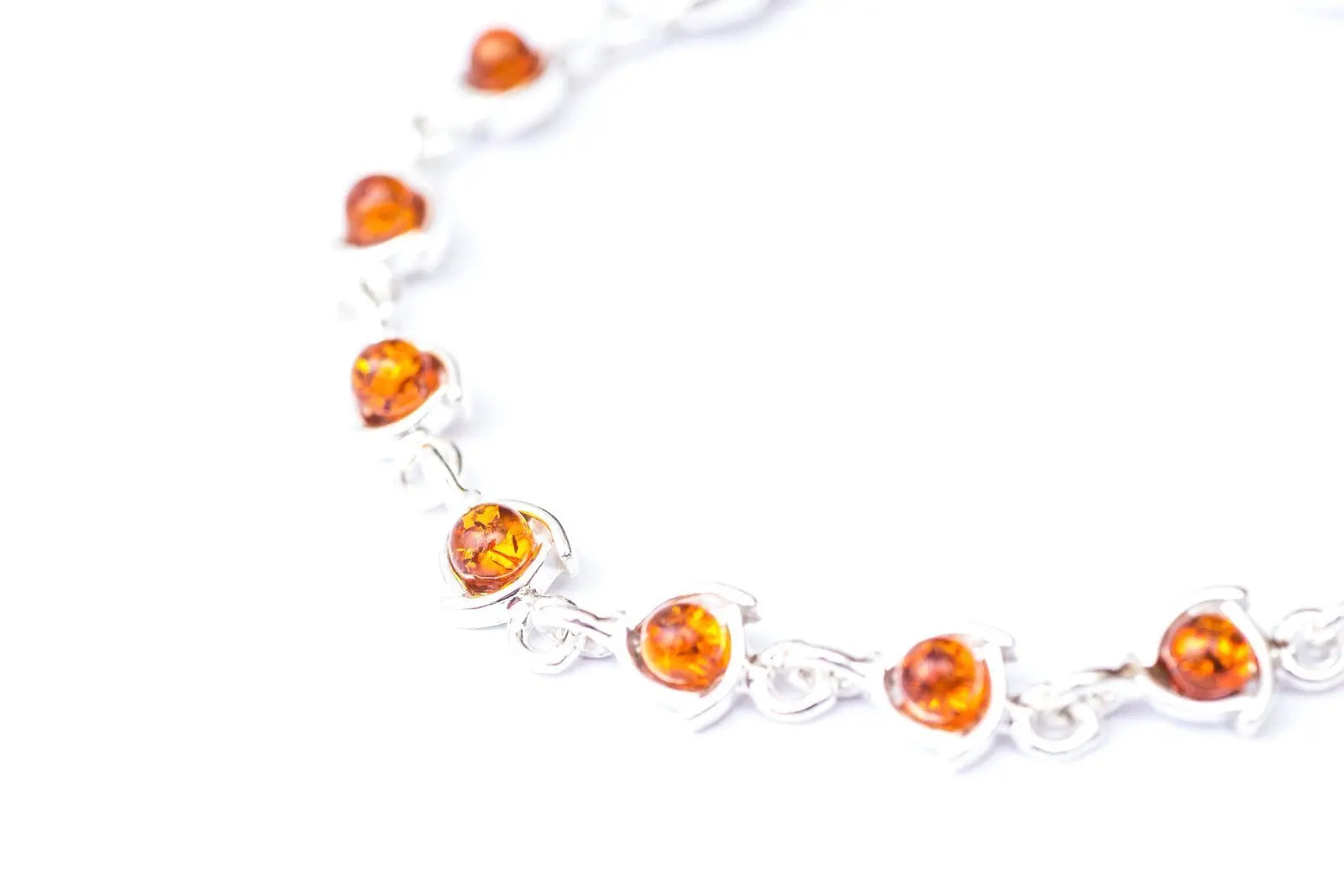Fine Amber Link Bracelet