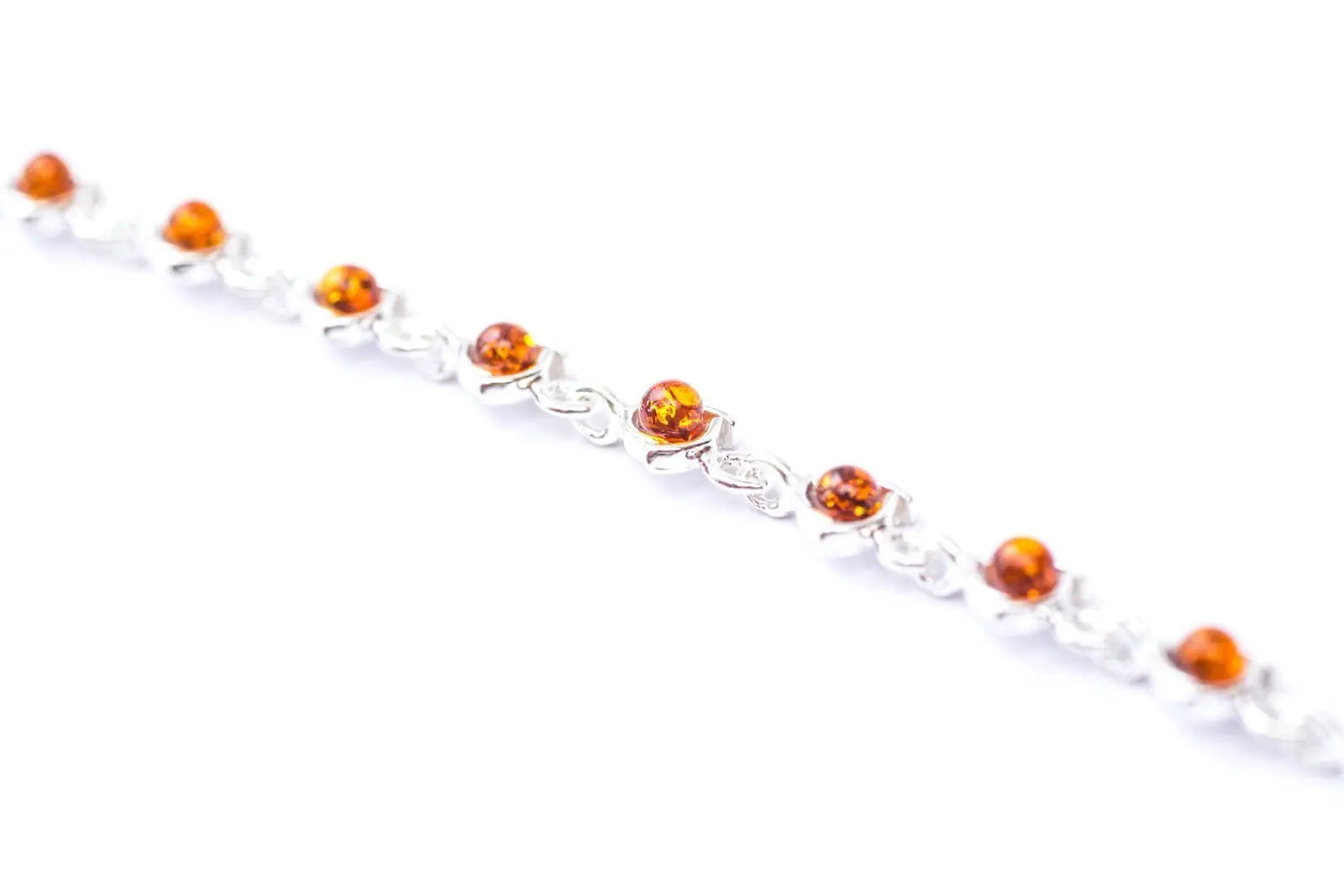 Fine Amber Link Bracelet