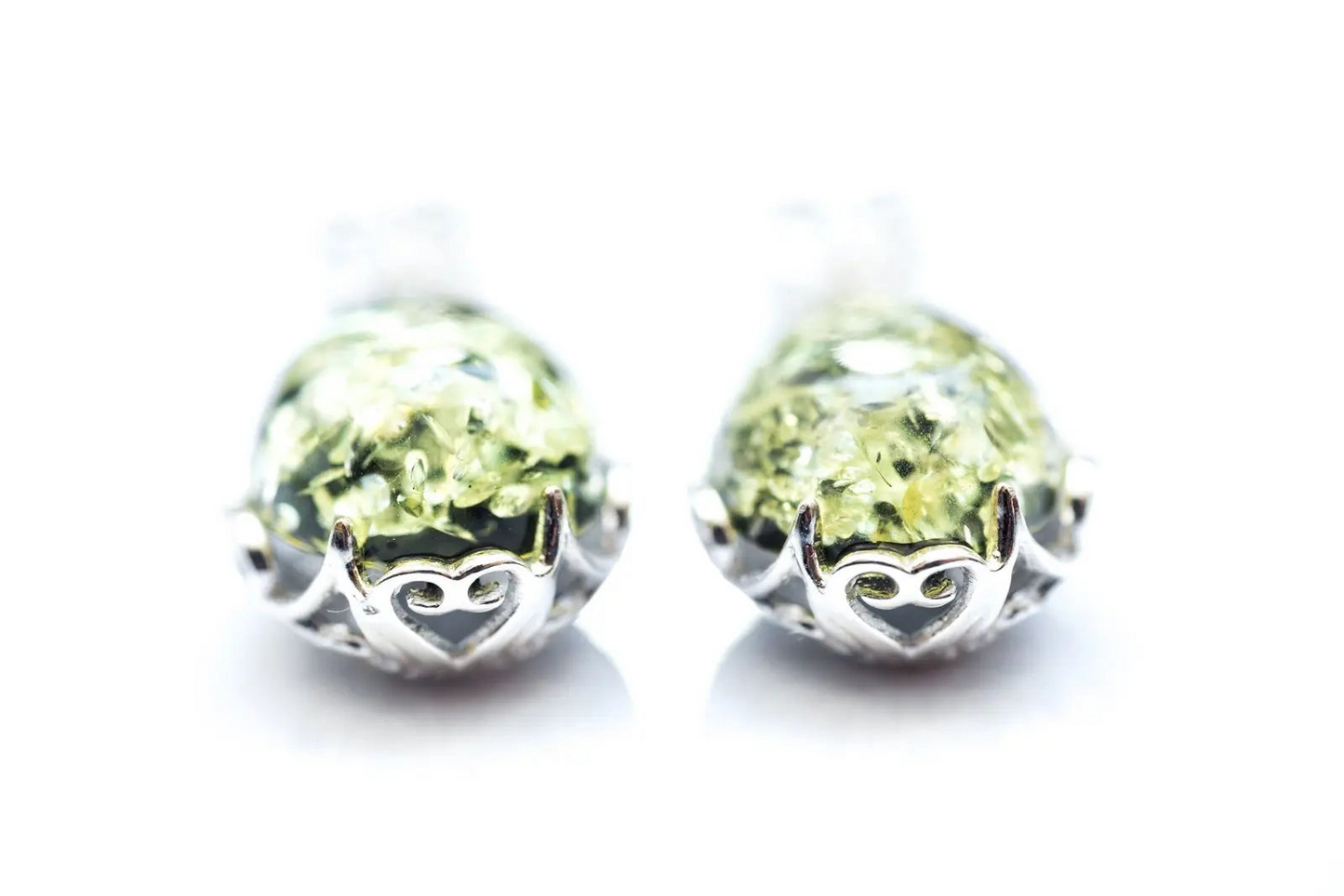 Demi Green Amber Drop Earrings