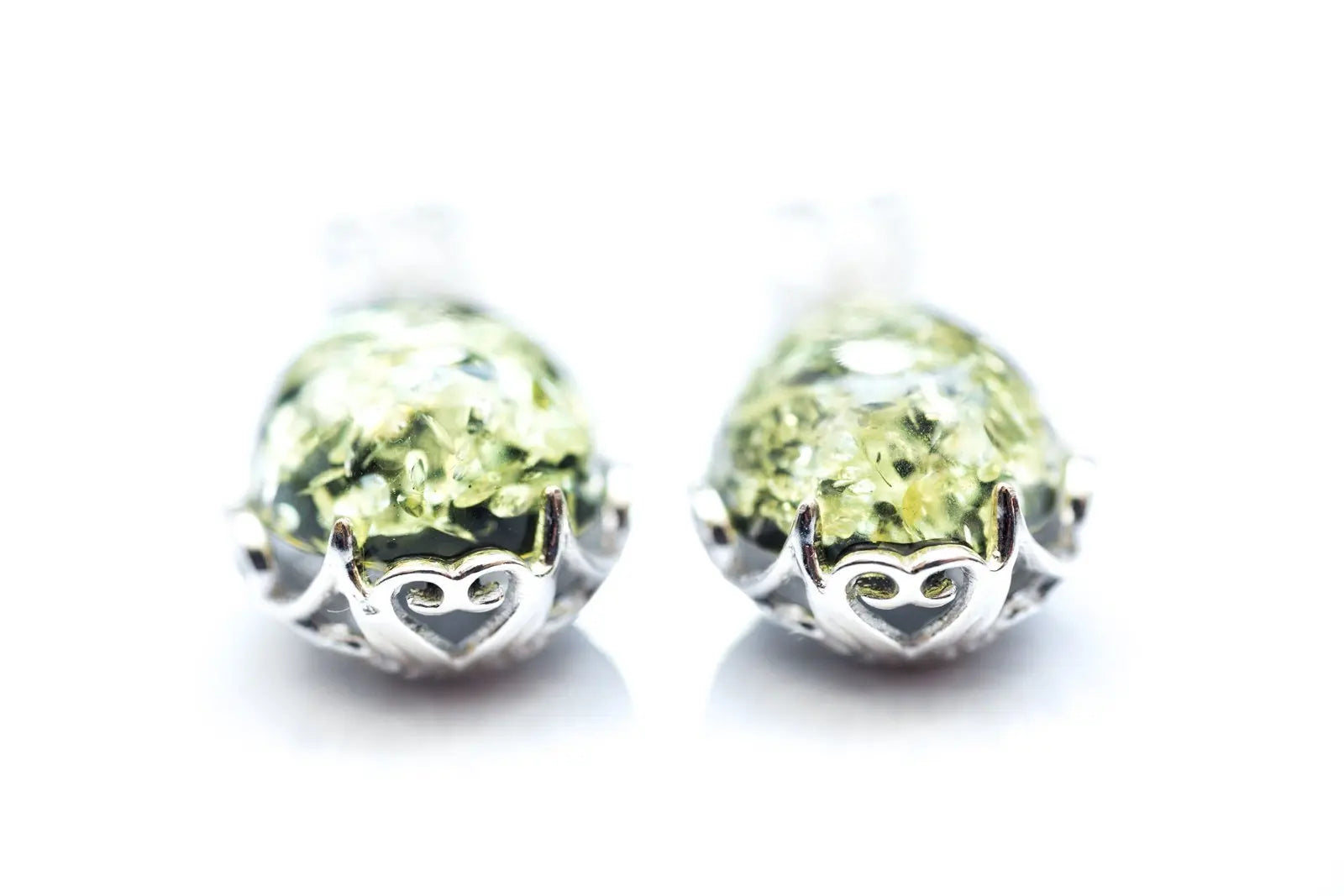 Demi Green Amber Drop Earrings