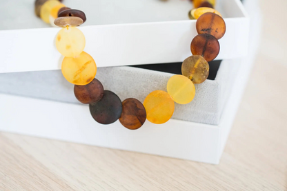 Colourful Round Amber Bead Necklace