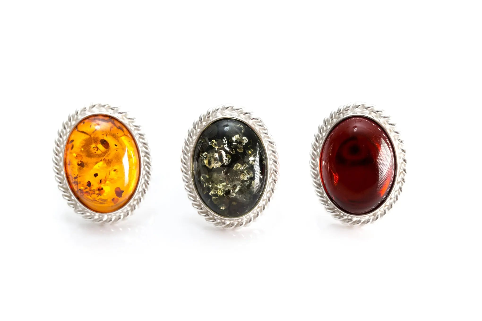 Cherry Red Amber Quintessence Statement Ring